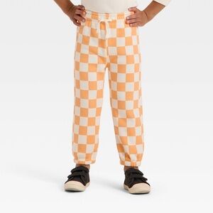 Off-White Kids Checkered Pajama Bottoms - Orange and White